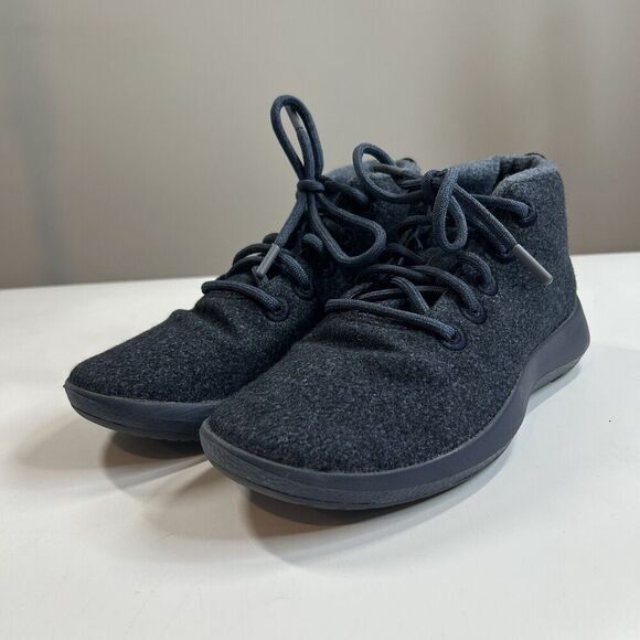 Allbirds Wool Runners Mizzle High Top Water Repellent Sneakers Navy Blue 8 - Picture 1 of 7
